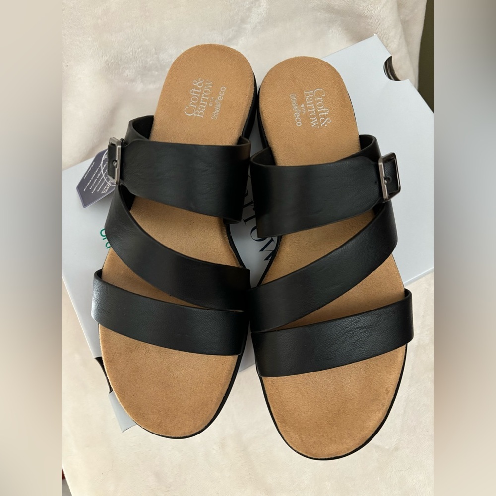 Black sandals, women’s size 8